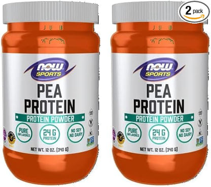 NOW Sports Nutrition, Pea Protein 24 12-Ounce (Pack 2)