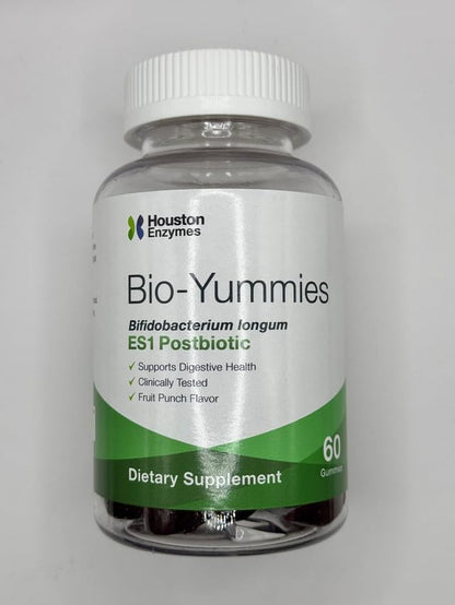 BioYummies - Chewable Gummies with ES1 Postbiotic for Digestion - Fruit Punch Flavored Gummy Chews, Digestive Supplement for Women and Men (60 Gummies)