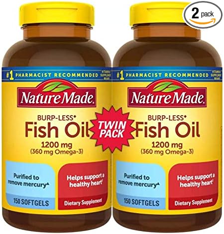 Fish Oil Burp-Less, 1200mg, 360mg Omega 3, 150ct 150ct