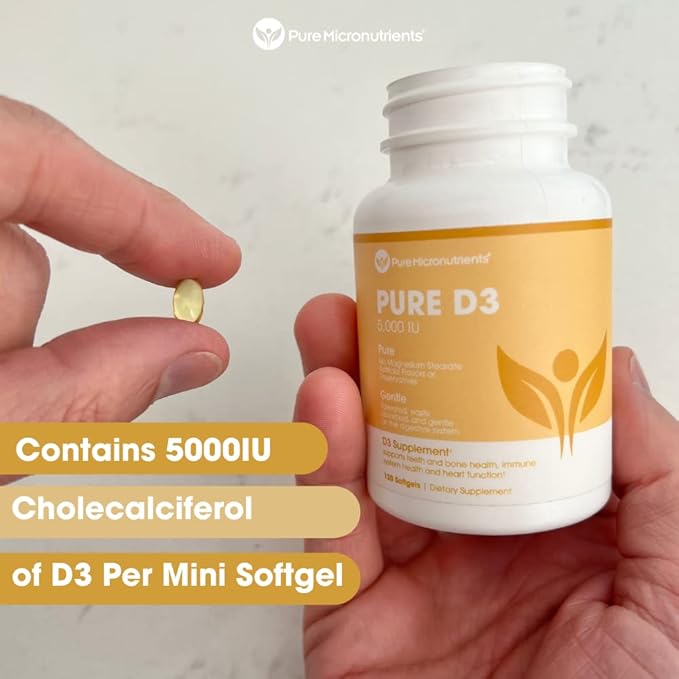 Pure Micronutrients Pure D3 – Vitamin D3 5000 5000 IU, 90 Mini