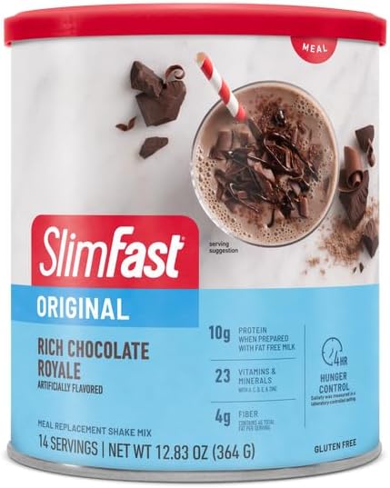 SlimFast Meal Replacement Powder, Original Rich 10g of 14 Servings 3) (Packaging