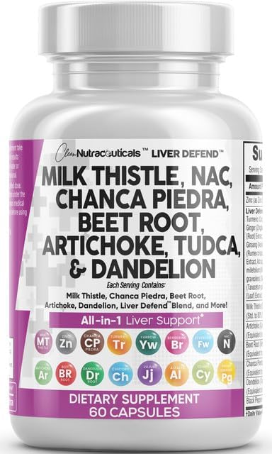 Clean Nutraceuticals Milk Thistle NAC Chanca 60 Count