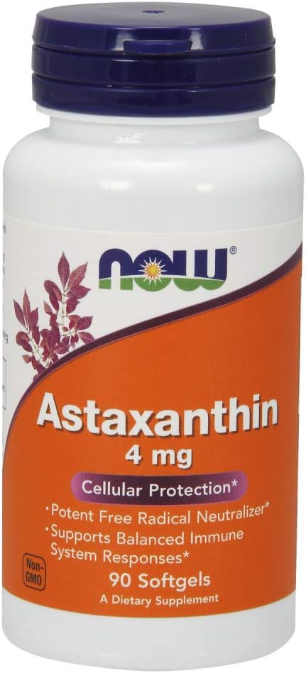 NOW Supplements, Astaxanthin 4 mg derived 90 Softgels