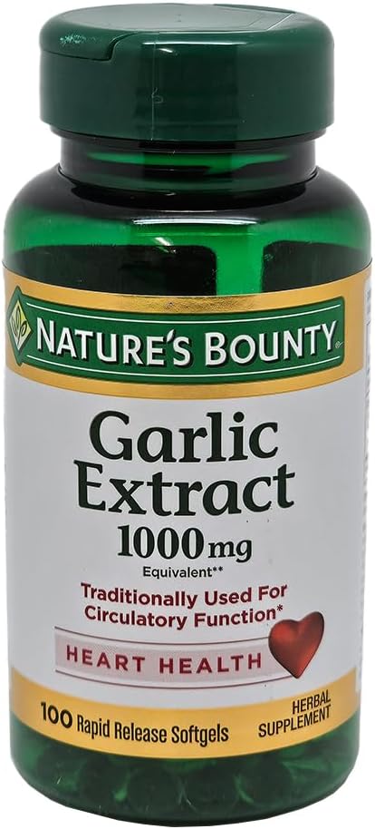 Nature's Bounty Garlic Extract 1000 mg, Support100 Rapid