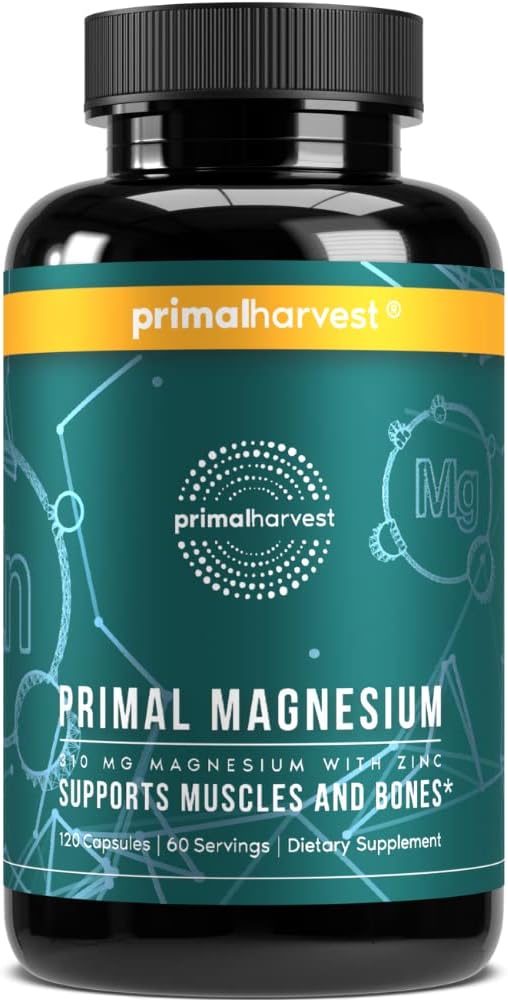 Magnesium Supplement Complex 310mg by Primal 120 Capsules