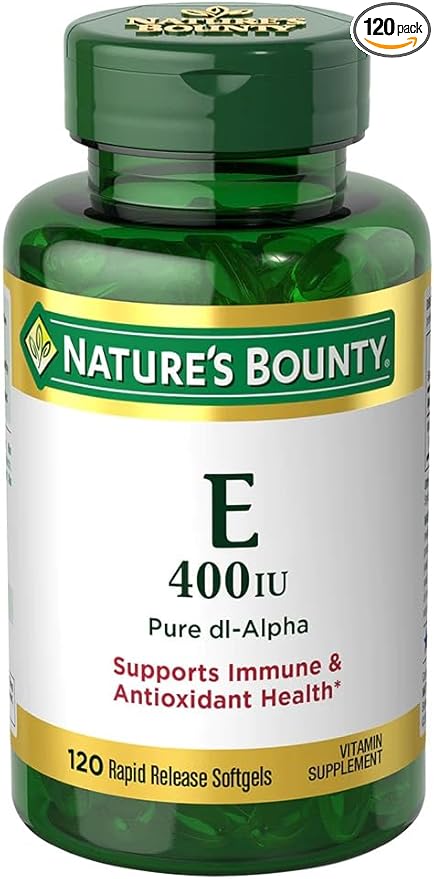 Nature's Bounty E 180mg Pure dI-Alpha 120 Count