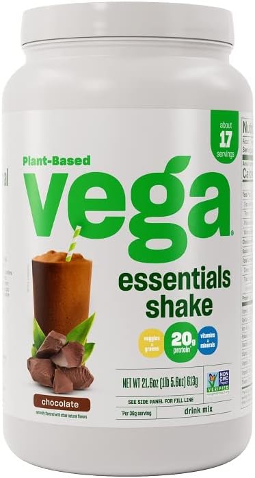 Vega Essentials Plant Based Protein Powder, Chocolate 1.4 lbs