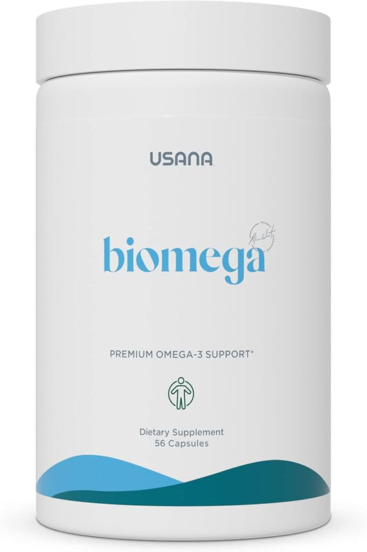 USANA BiOmega Fish Oil Supplement 3 Fatty 56 Capsules 28 Day