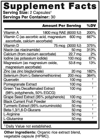 17 in 1 Immune Support Supplement | Immune Boost with Vitamin C, Vitamin D, Vitamin A, Zinc, Quercetin, Turmeric, Green Tea, Selenium | Daily Immunity Support Supplement for Adults - 60 Count (2)