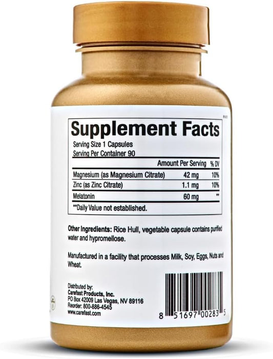 60mg Melatonin Plus Extra Strength High 90 Capsules