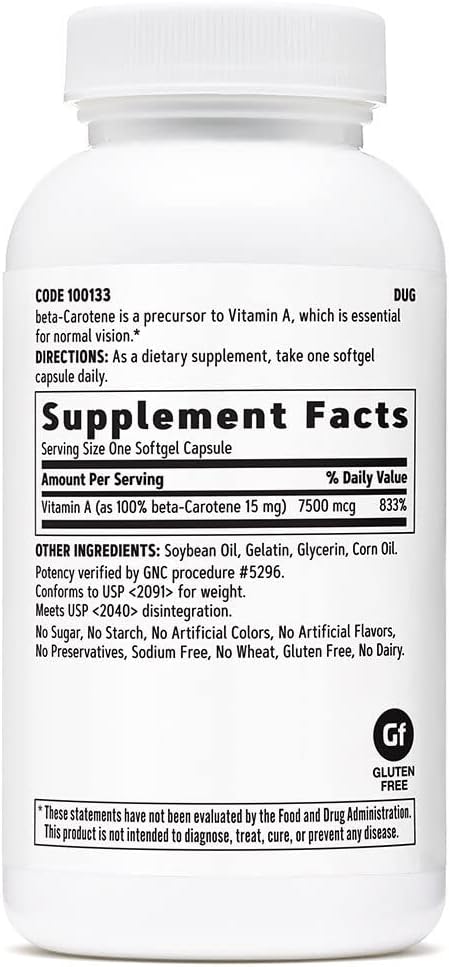 GNC beta-Carotene 15mg 360 Count