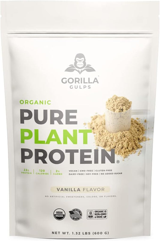 100% Organic Pure Plant Protein Powder 20 Servings
