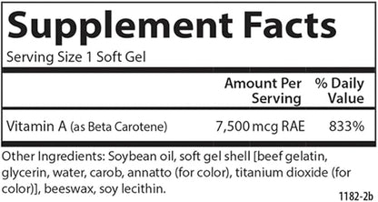 Carlson - Super Beta Carotene, 25000 (15 mg), 250 Softgels