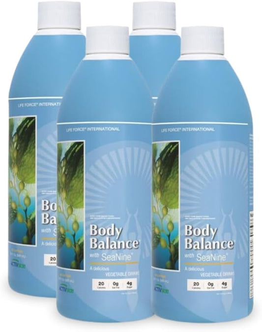 Youngevity Body Balance Land & Sea Plant Based Nutrition - Sea Vegetables, Kelp, Nori, Honey, Aloe Vera, and More - 75+ Nutrients w/Vitamins, Minerals, Amino Acids - (32 Fl Oz) (4)