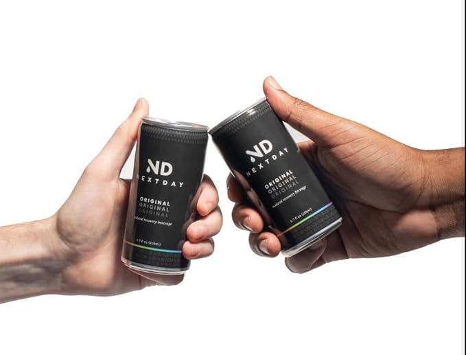 NextDay 6-Pack All-Natural Recovery Drink | Proprietary Formula with DHM, Multi-Vitamins, Zinc, Magnesium & a Little Caffeine| Be prepared for the NextDay | 6.8 fl oz/200 ml per can