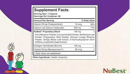NuBest Tall 10+ - Height Growth Pills for Children (10+) & Teens Who Drink Milk Daily - 6 Pack