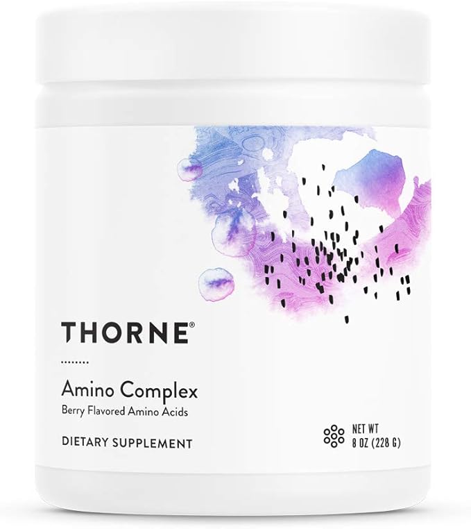 THORNE Amino Complex - Clinically-Validated EAA and BCAA Powder for Pre or Post-Workout - Promotes Lean Muscle Mass & Energy Production - NSF Certified for Sport - 30 Servings - 8.0 Oz - Berry Flavor