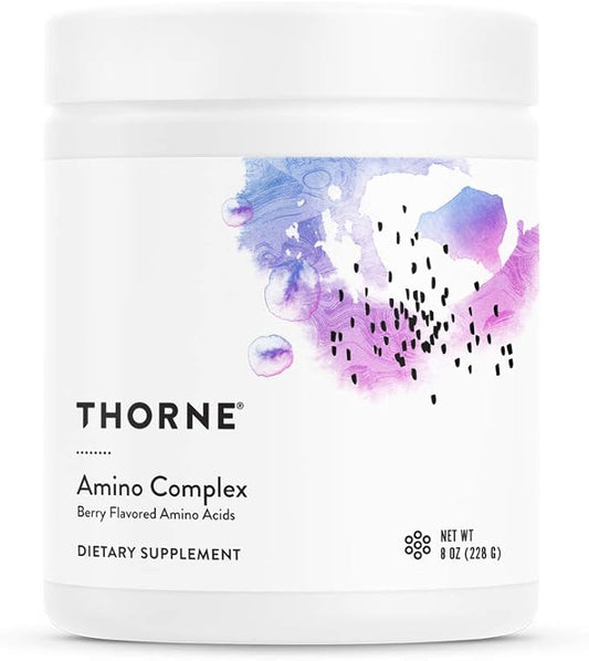 THORNE Amino Complex - Clinically-Validated EAA and BCAA Powder for Pre or Post-Workout - Promotes Lean Muscle Mass & Energy Production - NSF Certified for Sport - 30 Servings - 8.0 Oz - Berry Flavor