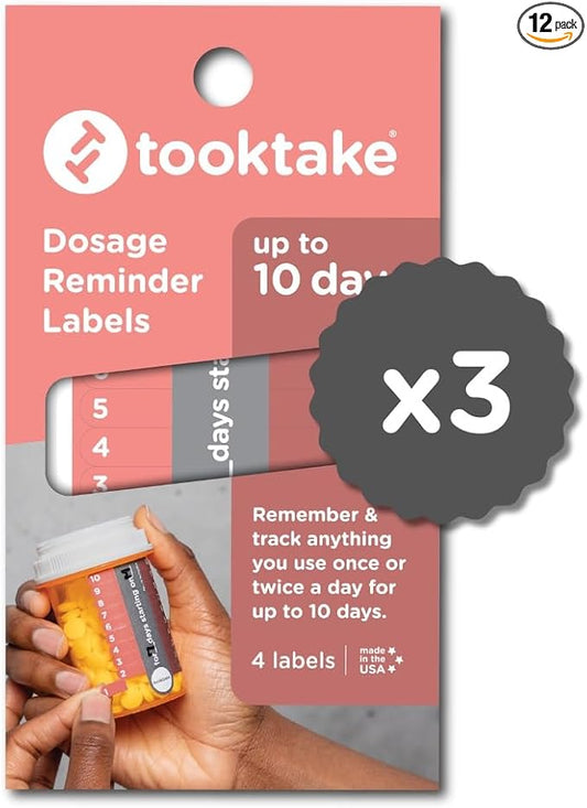 10-Day Tracking Stickers/3 Pck for Vitamins & Medication in Any Form,Vitamin Organizer,Easy Pill Tracker,Daily Pill Organizer,Medicine Organizer,Weekly Pill Box,7 Day Week, AM/PM,Day & Night