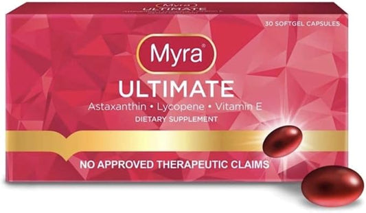Myra Utimate Capsules: Astaxanthin, Lycopene and 30 Softgel