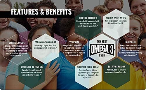 The Very Best Vegan Omega 3 Supplement 120 Capsules 2 Pack 3 Supplement