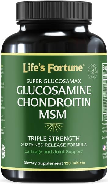 Life's Fortune Super Glucosamax, Glucosamine Chondroitin 1000mg - 120 Tablets