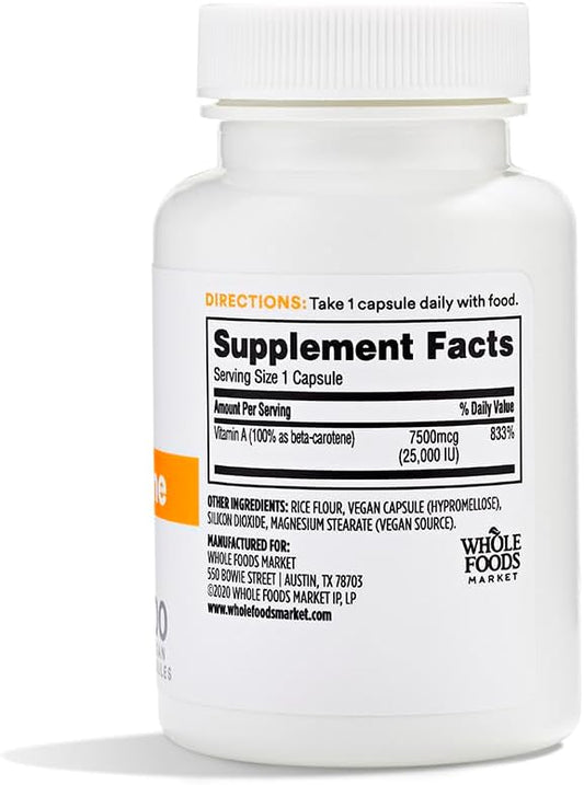 365 by Whole Foods Market, Beta 15000 MCG, 100 Count