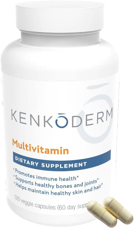 Kenkoderm Multivitamin for Psoriasis, Skin Care 120 Capsules 3, Vitamin 60 Day