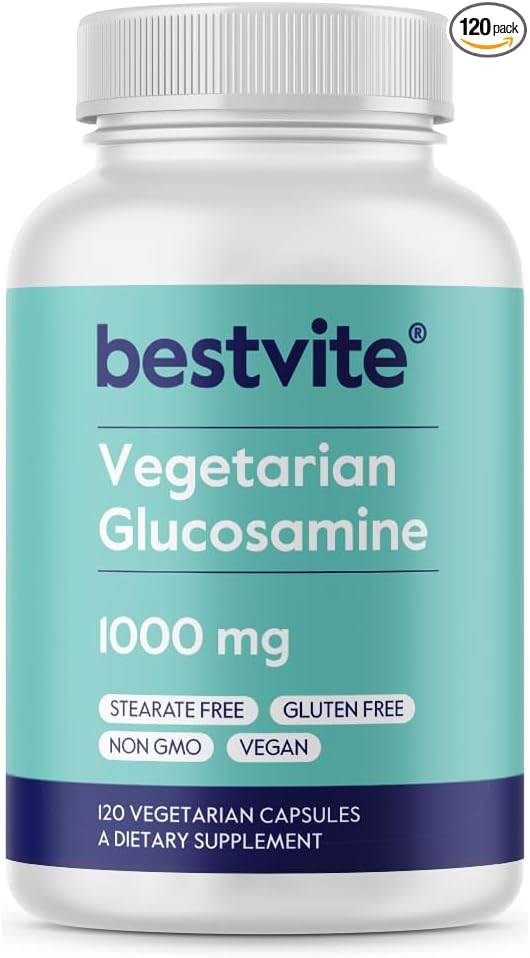 BESTVITE Vegetarian Glucosamine 1000mg (120 Vegetarian Capsules)