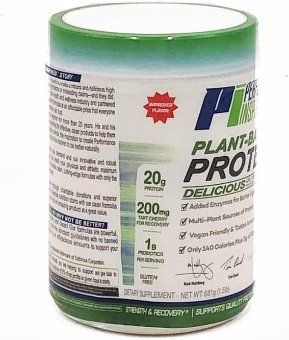 Performance Inspired Nutrition Plant-Based Protein Powder 20G - 1B Probiotics 1.5 Lb