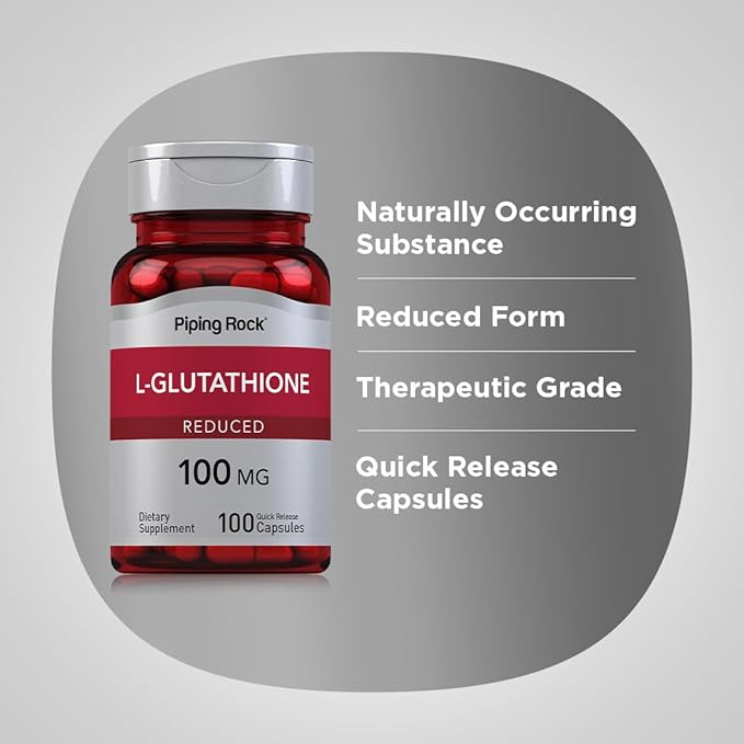 Piping Rock L Glutathione Supplement 100 mg 100 Capsules