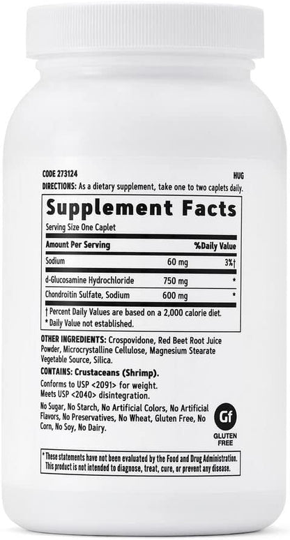 GNC Triple Strength Glucosamine Chondroitin 750mg/600mg, 120 Caplets,