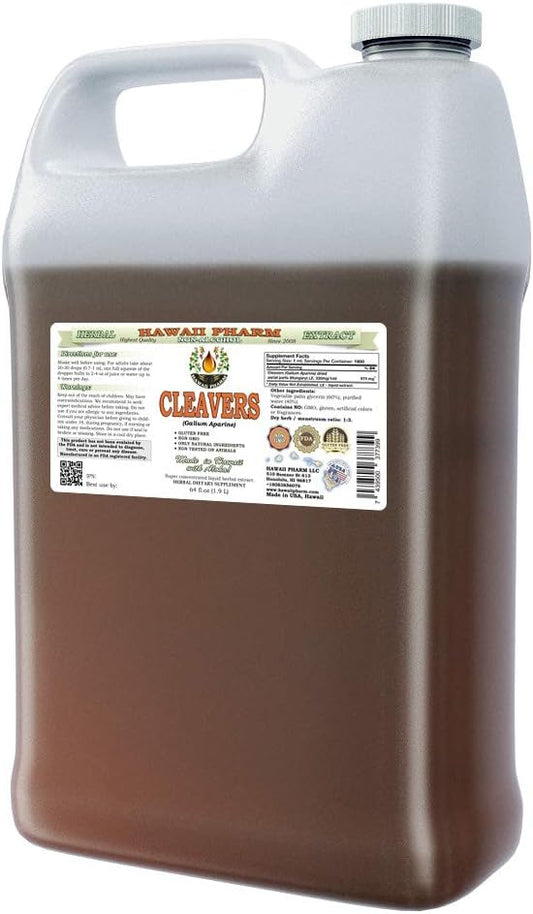 Cleavers Alcohol-Free Liquid Extract, Organic Cleavers 64 oz
