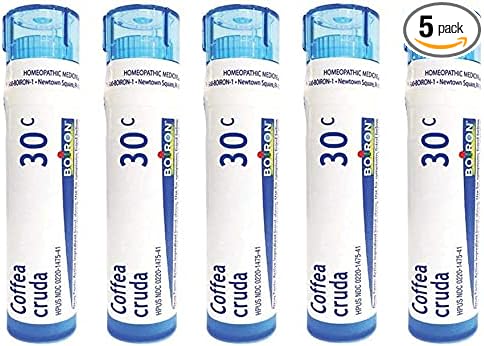 Boiron Homeopathic Medicine Coffea Cruda, 30C 80-Count Tubes 5)