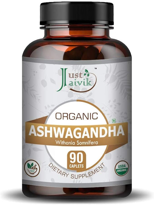 Just Jaivik Organic Ashwagandha Tablets 750 mg 90 Organic