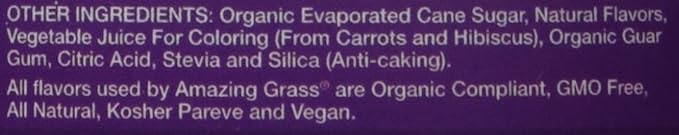 Amazing Grass Kidz Superfood: Organic Greens, Fruits, Veggies, Beet Root Powder & Probiotics for Healthy Kids, Berry Blast, 30 Servings