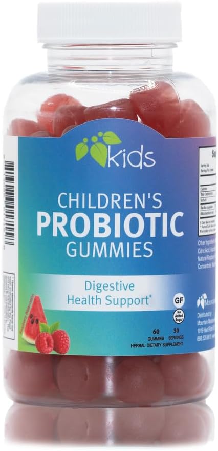 Mountain Meadow Herbs Children’s Probiotic Gummies for Kids | Digestive Regularity Support | Immune System + Microbiome Health for Kids | Ages 3+ No Added Sugar 60 ct.