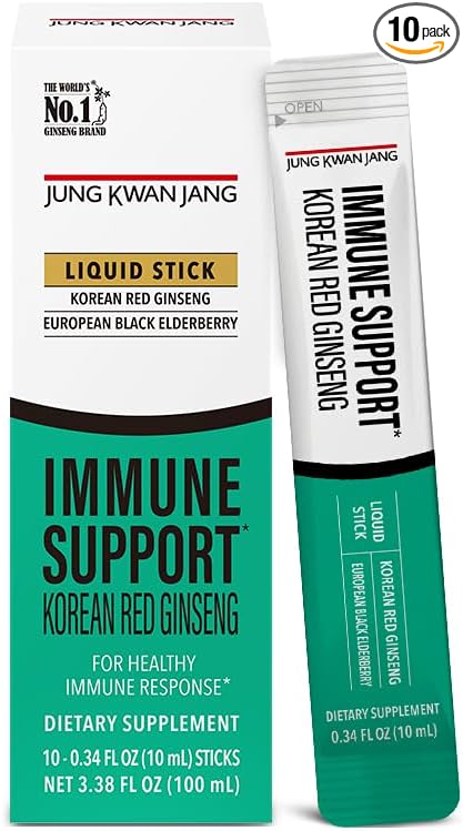 JungKwanJang Korean Red Panax Ginseng (800mg) (469mg) Immune 10 Count