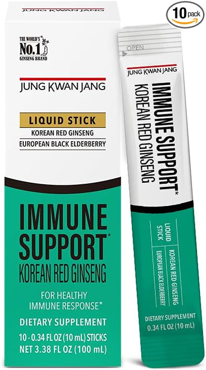 JungKwanJang Korean Red Panax Ginseng (800mg) (469mg) Immune 10 Count