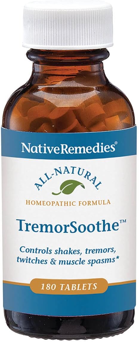 Native Remedies TremorSoothe - Natural Homeopathic Formula to Temporarily Control Shakes, Tremors, Muscle Spasms and Twitches -180 Tablets