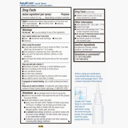 NasalCrom Nasal Spray Allergy Symptom Controller 200 Sprays .88 FL (3 Pack)