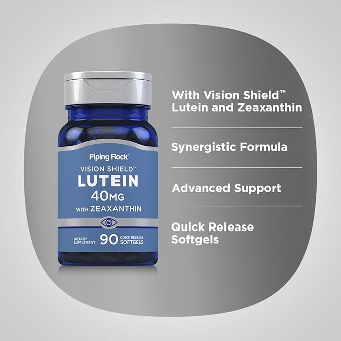 Piping Rock Lutein 40mg with Zeaxanthin 90 Softgels