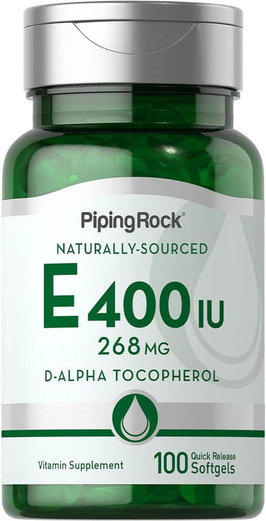 Piping Rock Vitamin E 400 IU Softgels 268mg | 100 Softgel