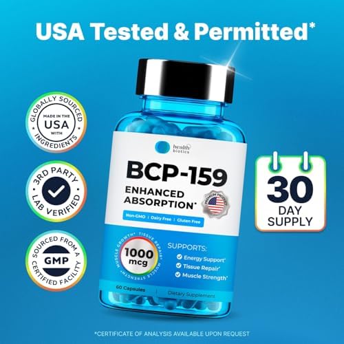 BCP-159 Capsules - Cycle Support & Muscle Recovery & Post Workout Recovery & Joint Support Supplement & Nac Supplement 240 Oral Capsules, (2 Packs)