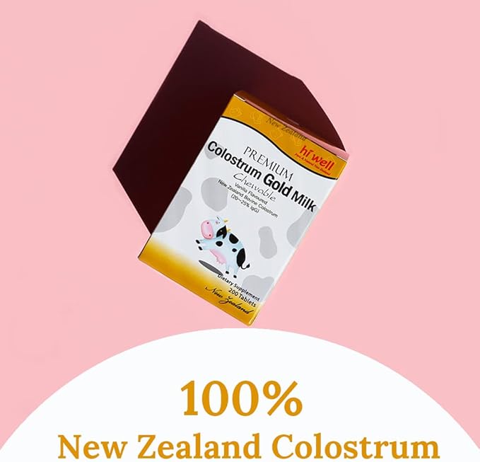 (Pack of 2) Hi Well Premium Grass-Fed Colostrum Gold Milk 200Tablets