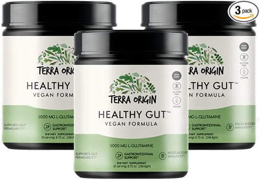 TERRA ORIGIN Healthy Gut Vegan Formula 3-Pack, 90-Servings 90-Servings with