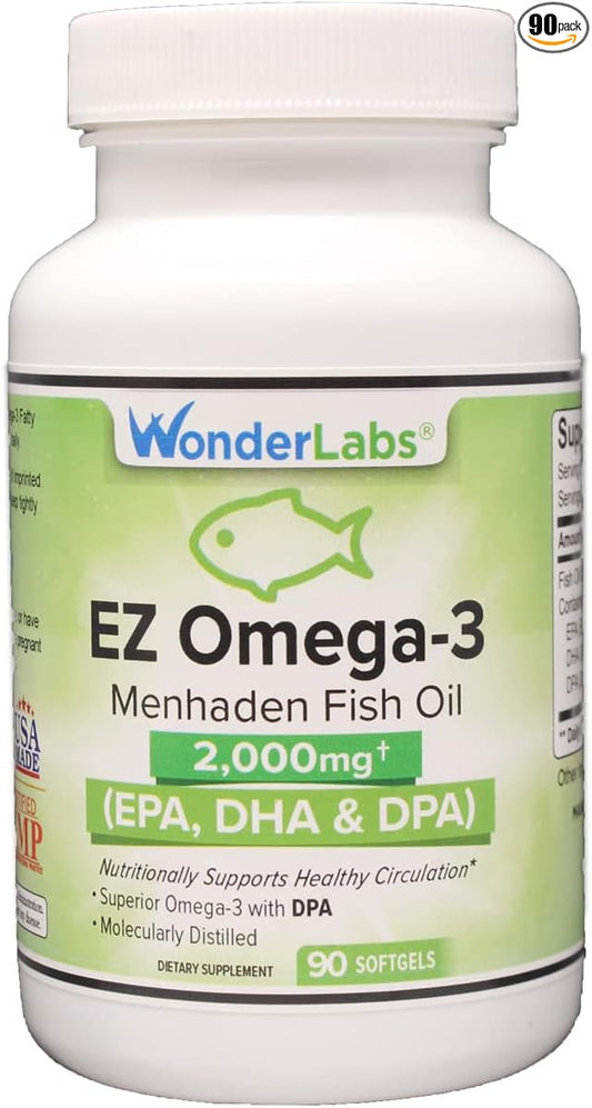 Atlantic Menhaden Fish Oil Omega-3 2000 90 Softgels
