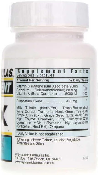 Systemic Formulas ROX Super Antioxidant 60 Capsules #184. Super