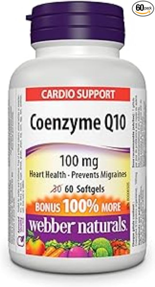 Webber Naturals Coenzyme Q10 100 mg, 60 softgels