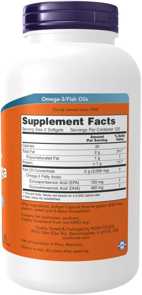 NOW Supplements, Super Omega EPA, 360 240 DHA, 240 Softgels